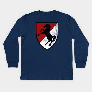 11th Armored Cavalry Regiment (distressed) Kids Long Sleeve T-Shirt